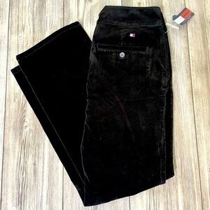 TOMMY HILFIGER Women’s Pants Size 6 Talla Velvet Chino Black Work Pants NWT